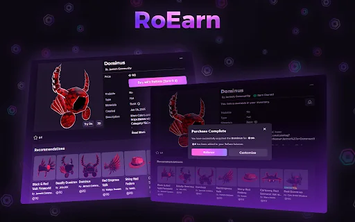RoEarn: Makakuha ng Robux Cashback sa Bawat Roblox Purchase - Screenshot 3