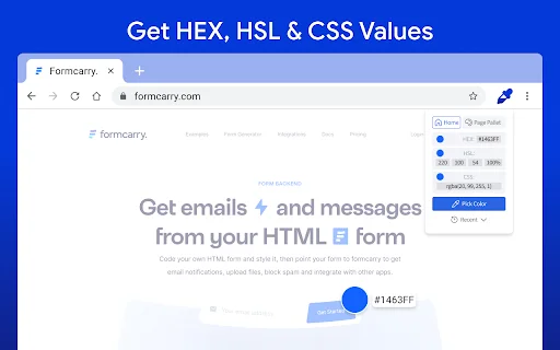 I-download ang Color Picker HEX – Pinakamahusay na Eyedropper para sa Chrome - Screenshot 2