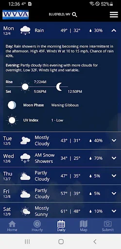 I-download ang WVVA Weather App – Tumpak na Forecast sa Android - Screenshot 3